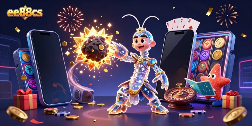 Experience the excitement of ee88cs with colorful slot games and explosive wins in an animated casino adventure.