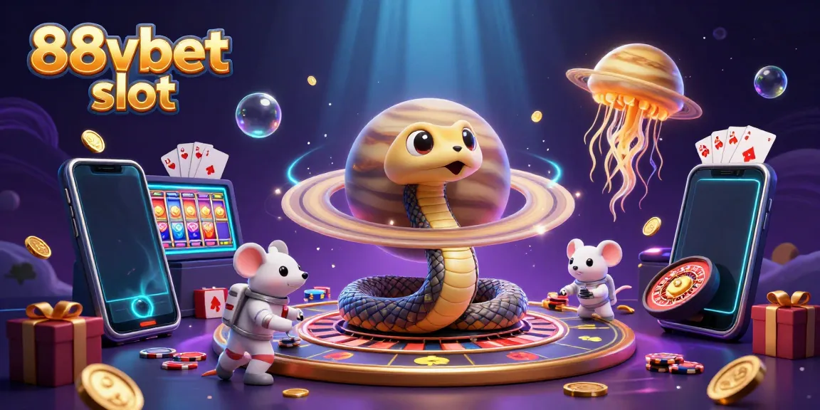 Experience the thrill of gaming with 88vbet slot, featuring a playful cosmic scene and dynamic gaming action.
