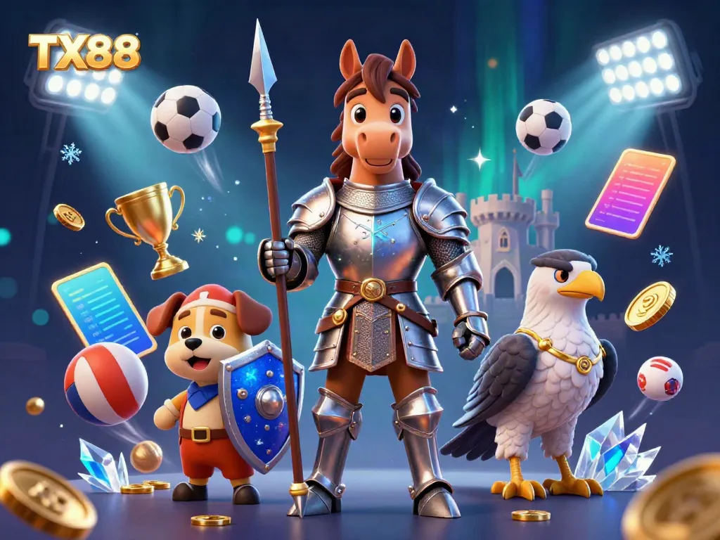 Experience thrilling moments with TX88 as a knight and puppy join sports betting excitement