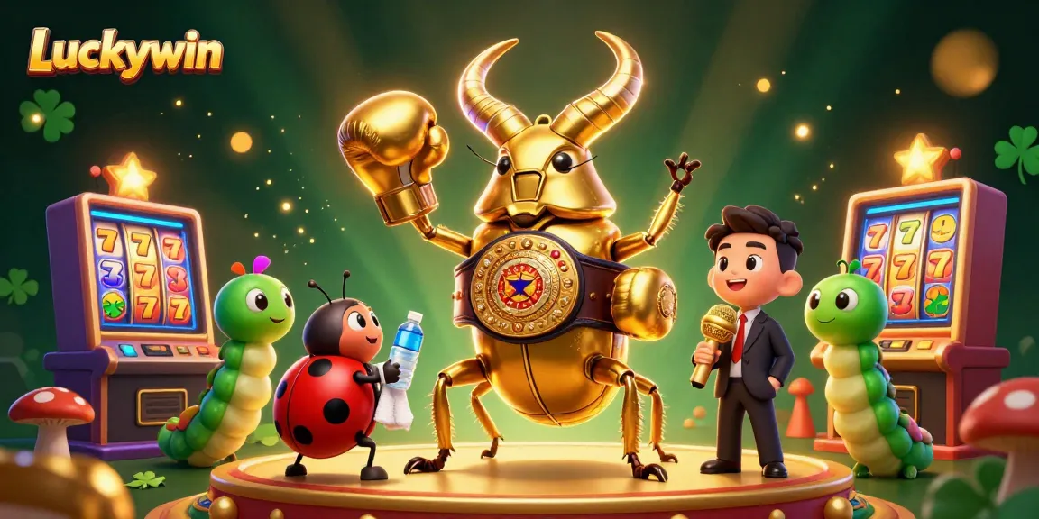 Experience exciting gameplay at Luckywin with vibrant cartoon characters and dynamic slot machines.