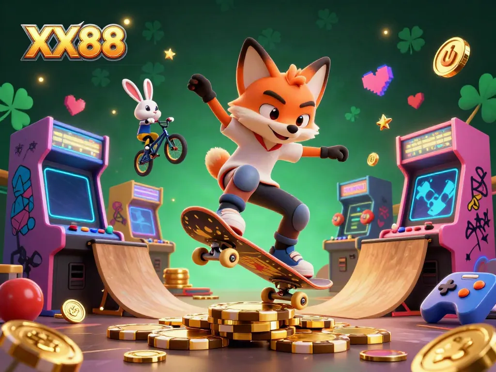 Experience thrilling gameplay at XX88 with vibrant visuals and dynamic characters in an engaging 3D setting.