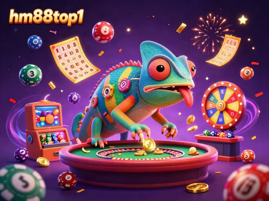 Experience thrilling gaming with the vibrant chameleon casino owner at hm88top1, capturing the excitement of chance.