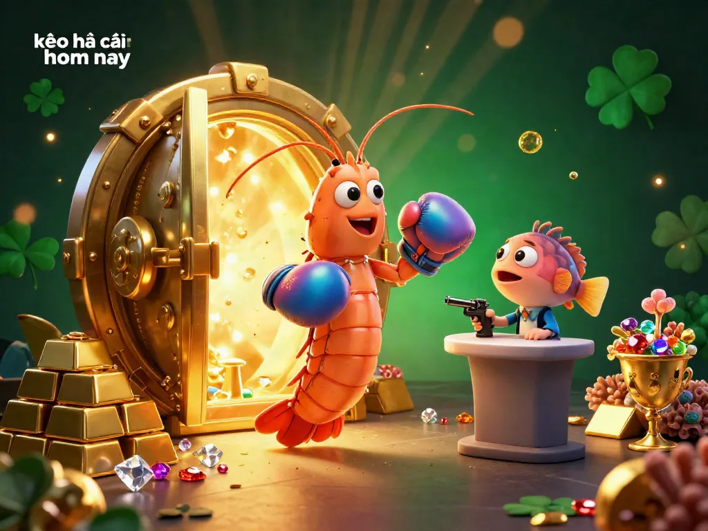 Experience kèo nhà cái hôm nay through this vibrant 3D illustration with action-packed elements, showcasing a dynamic casino scene.